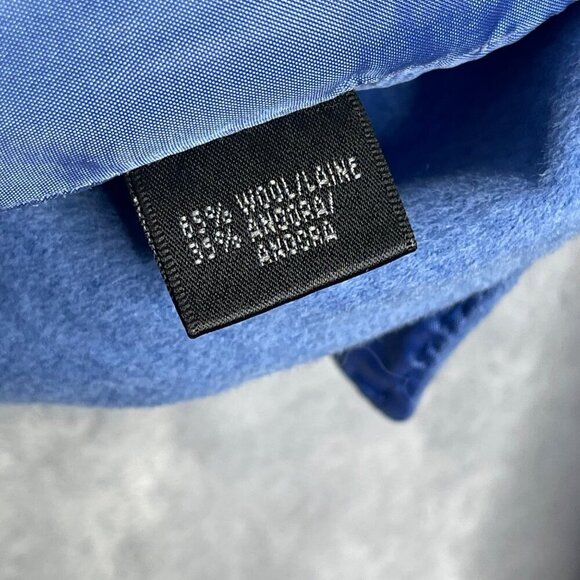 Lafayette 148 Loro Piana Wool Angora Blazer Jacket Women's 14 Blue 3 Button - Picture 6 of 14